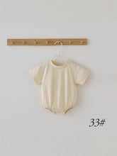 Load image into Gallery viewer, Summer Short Sleeve Triangle Romper for Babies Cotton Casual Unisex: 77# Dark Gray / 6-12M