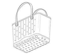 Load image into Gallery viewer, Small Patterned Beach Tote Bag(+4ct): Beige
