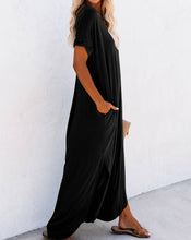 Load image into Gallery viewer, V-Neck Pocketed Maxi Shirt Dress: Grass Green / XL