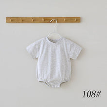 Load image into Gallery viewer, Summer Short Sleeve Triangle Romper for Babies Cotton Casual Unisex: 77# Dark Gray / 6-12M