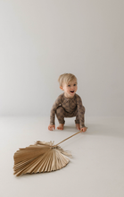 Load image into Gallery viewer, Bamboo Zip Pajamas | Faded Brown Checkerboard: 12-18 Months
