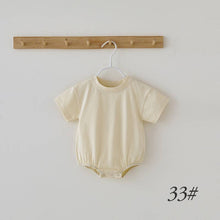 Load image into Gallery viewer, Summer Short Sleeve Triangle Romper for Babies Cotton Casual Unisex: 77# Dark Gray / 6-12M
