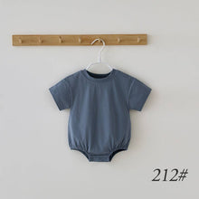 Load image into Gallery viewer, Summer Short Sleeve Triangle Romper for Babies Cotton Casual Unisex: 77# Dark Gray / 6-12M
