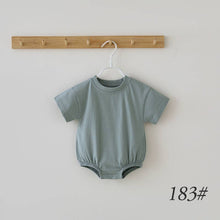 Load image into Gallery viewer, Summer Short Sleeve Triangle Romper for Babies Cotton Casual Unisex: 77# Dark Gray / 6-12M
