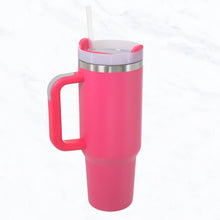 Load image into Gallery viewer, 40 oz, Stainless Steel and Silicon Tumbler: Light Rose Gold
