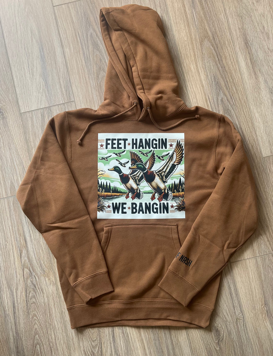 Feet Hanging Adult Hoodie
