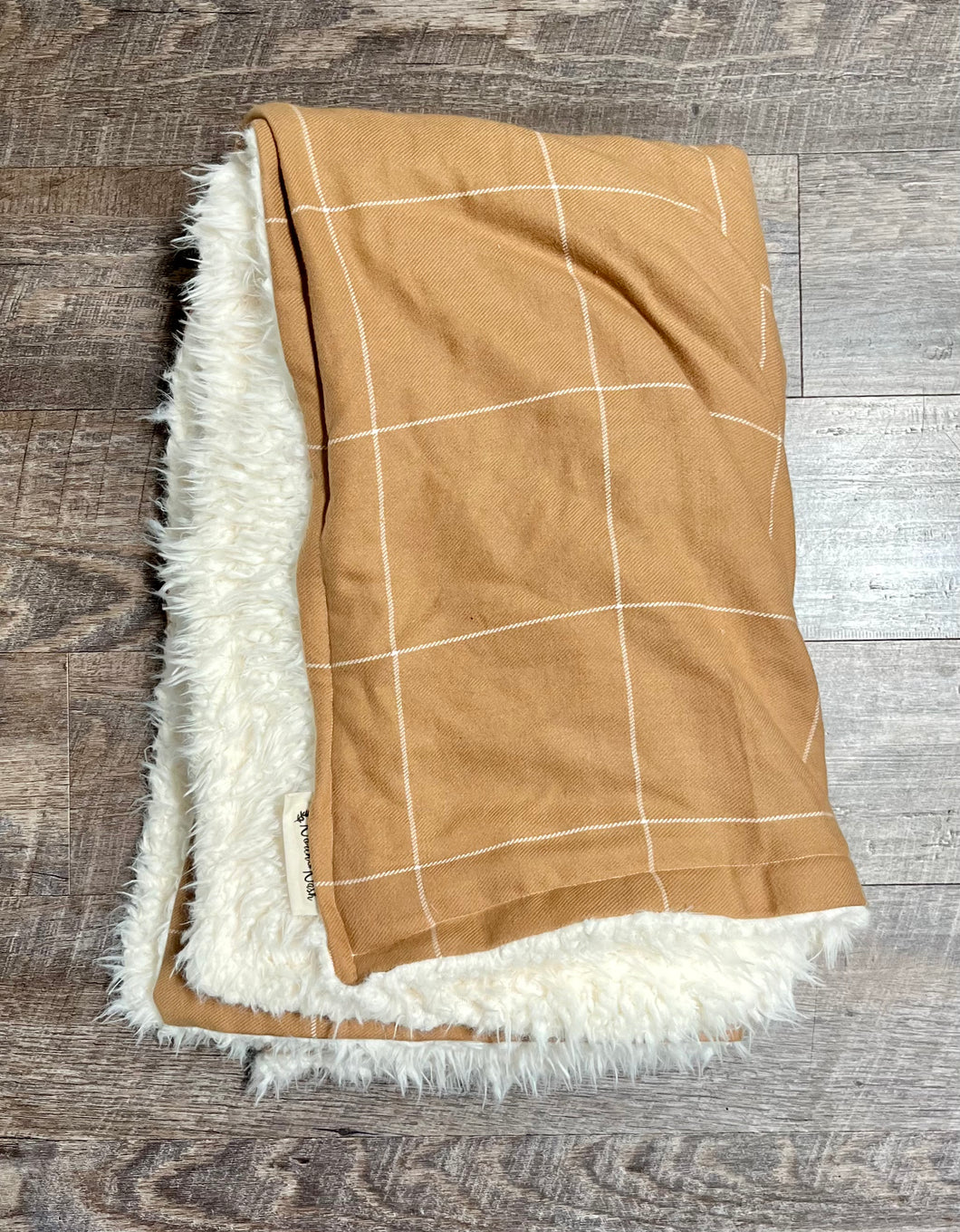 Tan Flannel Throw Blanket