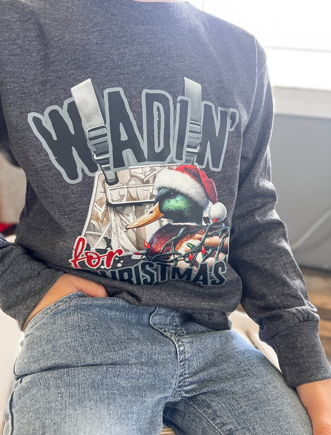 Wadin' for Christmas Long Sleeve