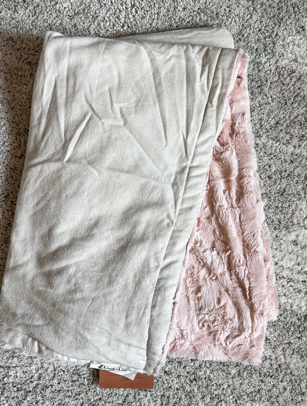Tan and Pink Blanket