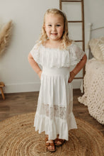 Load image into Gallery viewer, Lace Flutter Maxi Dress - White
