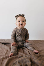 Load image into Gallery viewer, Bamboo Zip Pajamas | Faded Brown Checkerboard: 6-12 Months
