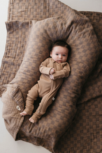 Load image into Gallery viewer, Bamboo Zip Pajamas | Ribbed Milk Chocolate: 3-6 Months
