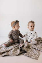 Load image into Gallery viewer, Bamboo Zip Pajamas | Faded Brown Checkerboard: 12-18 Months
