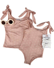 Load image into Gallery viewer, Madden Tie Shoulder Tank Top &amp; Leotard - Ditsy Dune: 12-18months
