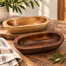 Load image into Gallery viewer, Petite Polished Mango Wood Food-Safe Bowl – 10"S: Walnut
