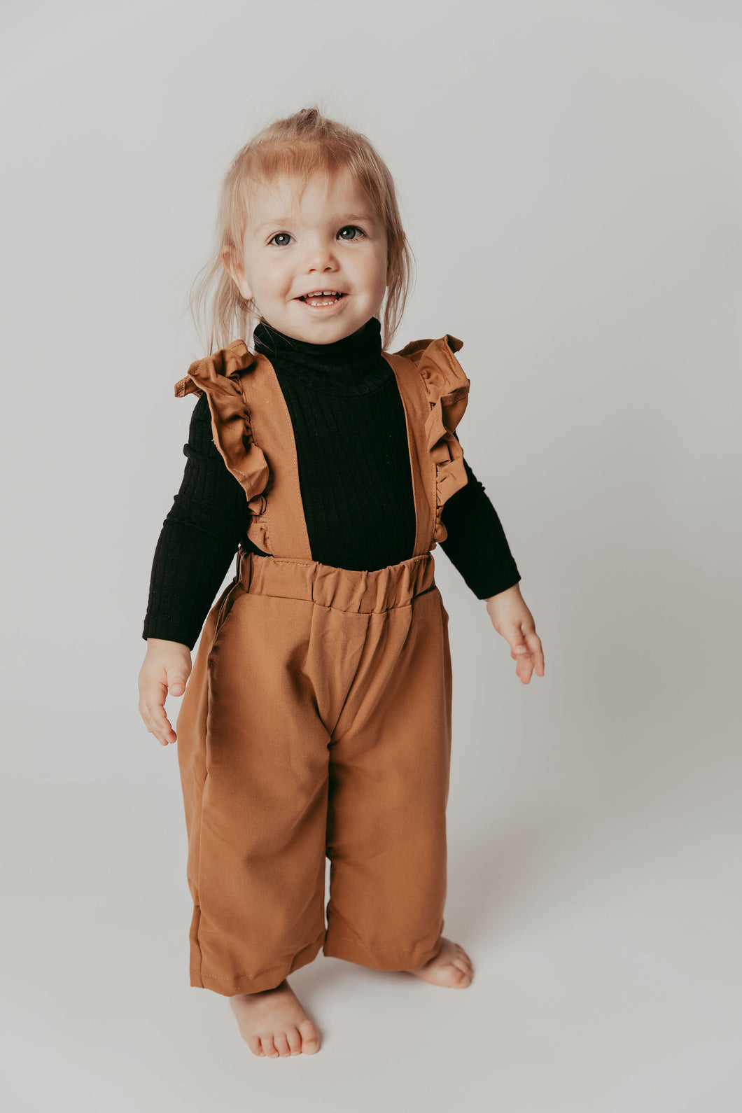 Ruffle Suspender Pants