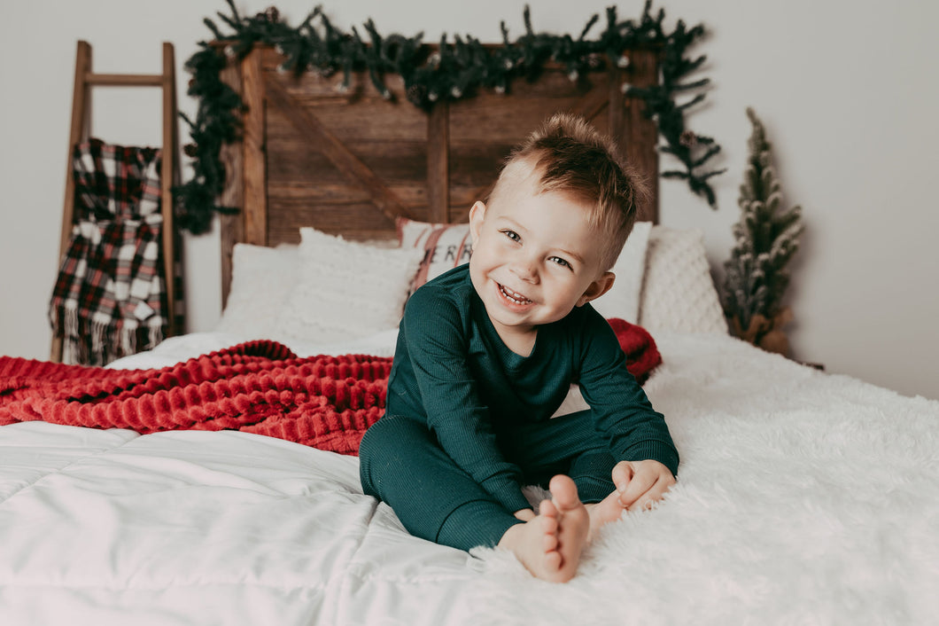 Forest Green Ribbed Jammies