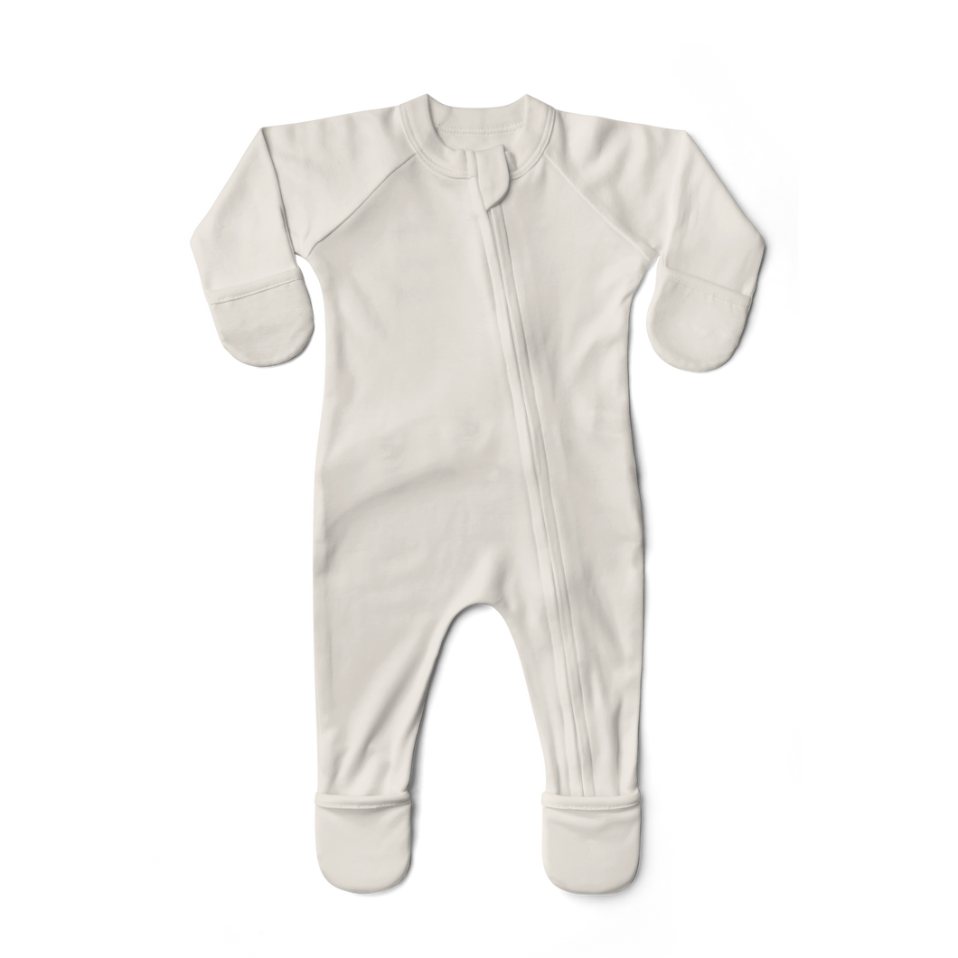 Organic Cotton Footie - Cloud 