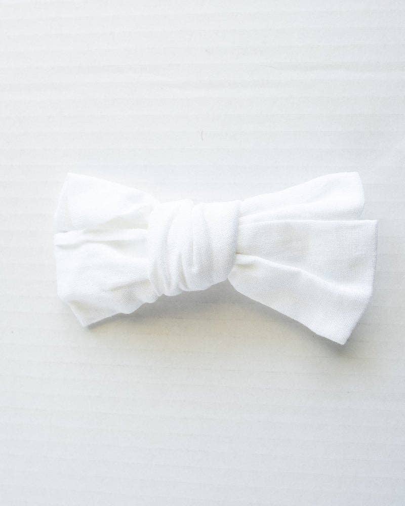 White Clip Bow