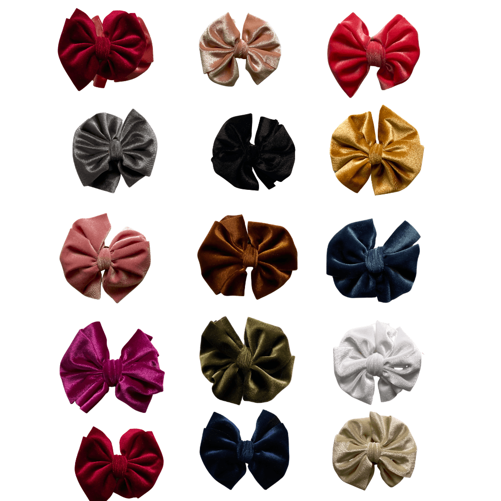 Velour Stretch Head Bows