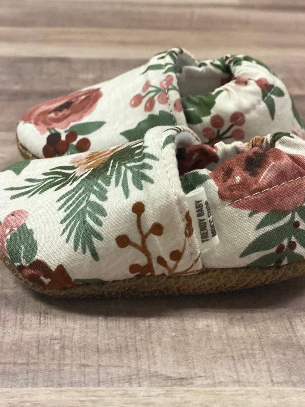 Mauve Floral Moccasins